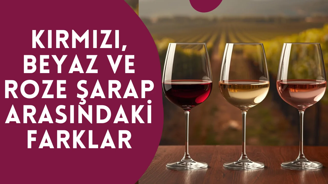 Kırmızı, Beyaz ve Roze Şarap Arasındaki Farklar 1 Kırmızı, Beyaz ve Roze Şarap Arasındaki Farklar